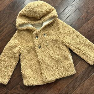 Foupa Tan Sherpa Hooded Jacket